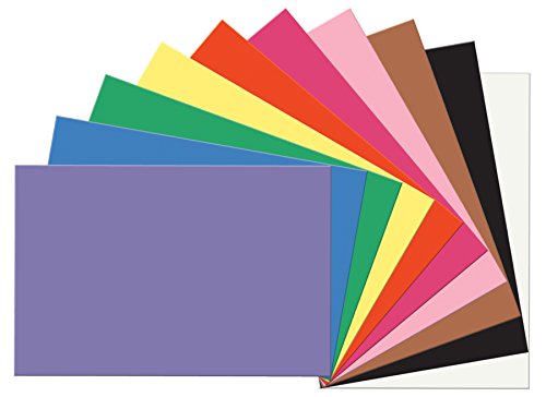 SunWorks 6523 Construction Paper, 58 lbs, 24 x 36, Assorted (Pack of 50 Sheets)