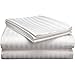 Kotton Culture Duvet Cover Striped 100% Egyptian Cotton 600 Thread Count with Zipper Closure & Corner Ties Premium Comforter Cover Soft & Smooth (Queen/Full, White)