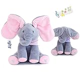 Flappy Ear Lena The Elephant Peek-a-boo Interactive Sing and Play Plush Toy for Baby