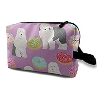 Old English Sheepdog Makeup Bag Pouch Purse Cosmetic Organizer for Women