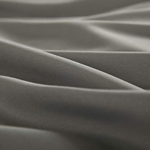 INGALIK Bedding 3 Piece Duvet Cover Set King Size with Zipper Closure Ultra Soft Breathable 100% Washed Microfiber Hotel Luxury Solid Color Collection 3pc (1 Duvet Cover + 2 Pillow Shams) Dark Gray