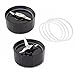 Biaze Replacement Cross and Flat Blades - Replacement Parts With Extra 4 Gaskets for 250W Magic Bullet Blender Juicer Mixer