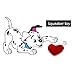 JOYELF Medium Dog Bed with Washable Removable Cover, Cute Pirate Ship Warming Cat Cuddle Bed, Plush Banana Calming Pet Bed for Puppy Dogs & Cats with Squeaker Toys as Gift