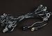 25 Foot G40 Outdoor Patio String Lights with 25 Red Globe Bulbs – Indoor Outdoor String Lights – Market Bistro Café Hanging String Lights – C7/E12 Base - Black Wire