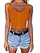 Minthunter Women's Casual Sleeveless Button-Down Shirts Basic Camisole Crop Tank Tops