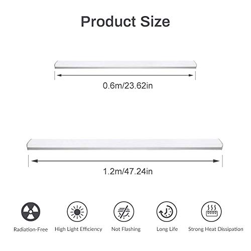 Viugreum LED Feuchtraumleuchte,LED Röhre,60W, 6000K,120cm,4800LM,IP64 LED Lampe Für Lager Werkstatt,Garten,Wohnzimmer… – Bild 8