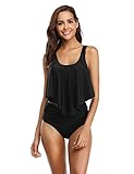 LALAVAVA Womens High Waisted Bikinis Set Cute Ruffle Bikini Top Swimsuits