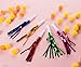 Juvale Party Horns 50 Pack - Plastic Bulk Set, 5 Colors - Tinsel Fringe Blow Pipes & Colorful Party Blowers - Birthday & Sporting Event Favors