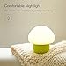 emoi Multicolor Rechargeable LED Baby Night Light, Silicone Cute Mushroom Night Lamp, Romantic Dim Mood Light with Tap Control (H0022G)