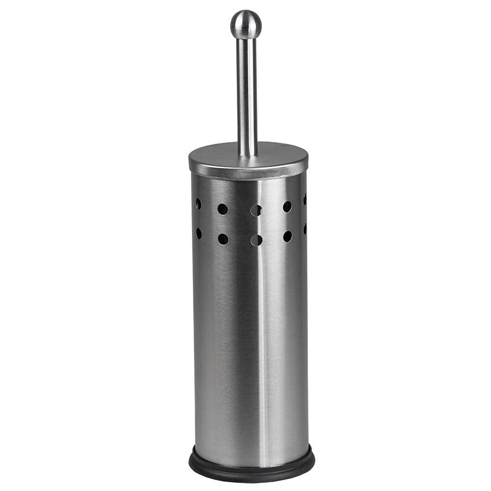 Photo 1 of ***DAMANGED - SEE NOTES/PICTURE***Vented Toilet Brush Set, By Home Basics | Stainless Steel Toilet Bowl Brush And Holder | Holders For Bathrooms | Modern and Contemporary Toilet Brush Caddy