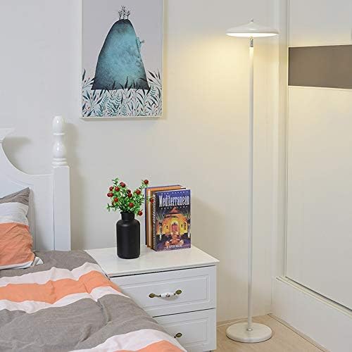 Floor lamp Floor Lamp Nordic Simplicity Modern Creative Personality Macarons LED Floor Stand Lights Living Room Sofa Bedroom Bedside Table Lamp (Three-Color Dimming) Floor lamp (Color : White)