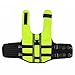 Petvins Dog Life Jacket Inflatable Pet Life Preserver Adjustable Air Sac Swiming Coat Safety Vest Fluorescent Green Small