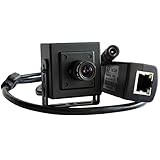 ELP IP PoE Camera mini black case wide lens HD resolution for indoor or machine vision use (3.6mm Lens)