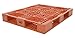 Vestil PLP2-4840-ORANGE Polyethylene Pallet with 4 Way Entry 8000 lbs Capacity 40 In Length 48 In Width 6 In Height