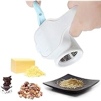 GProME Rotary Cheese Grater with Stainless Steel Drum, Manual Handheld Cheese Cutter Slicer for Chocolate, Nuts,Hard…