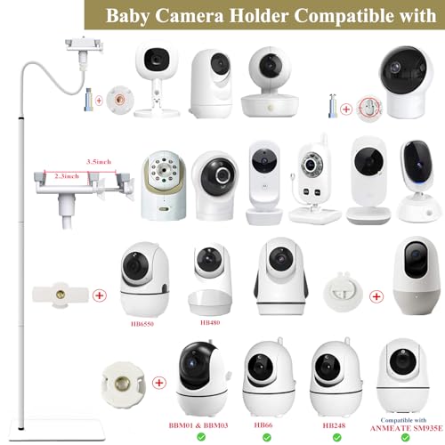 EYSAFT Baby Monitor Floor Stand Holder Mount Compactible for Nanit Pro & Flex Stand,Infant Optics DXR-8 Pro,VTech VM901/VM819/RM7764,Momcozy,HelloBaby,eufy E110,nooie IPC100,Motorola VM75/VM50G/VM44