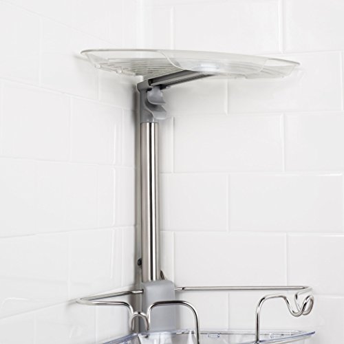 OXO Good Grips Stainless Steel Corner Standing Shower Caddy, Multi