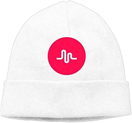 Musical.ly Unisex Beanies Caps Skull Hats Warm Thick Cuff Beanie Hat White