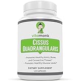 VitaMonk Cissus Quadrangularis Extract - 120 Capsules. Powerful Joint Health Support. Reduces Joint Pain, Supports Bones and Promotes Fat Loss. Potent 5% Extract (Best for Joints)
