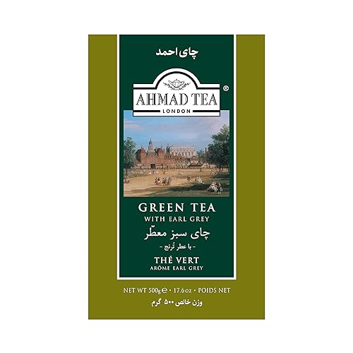 AHMAD TEA GREEN TEA, EARL GREY LOOSE TEA, 500 GRAM