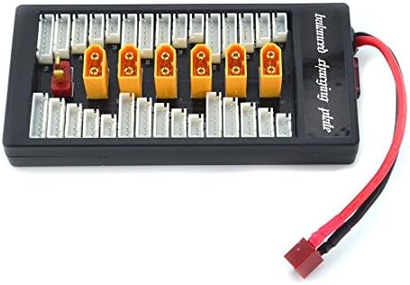 Soulload XT60 Lipo Parallel Charging Balanced Board 6 Batteries Charger Plate for Imax B6 B6AC B8 6 in1 RC FPV Quadcopter
