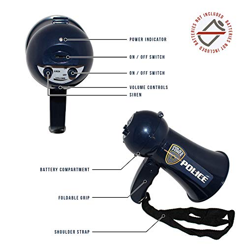 2 Pretend+Police+Officer+Toy+Megaphone