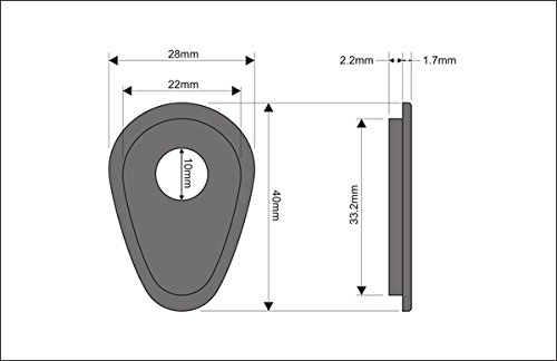 Yamaha Turn Signal Adapters Spacers for Aftermarket Stalk Type Indicators Front or Rear - Thumbnail 4
