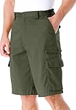 Boulder Creek Men's Big & Tall Ranger Side Elastic Cargo Shorts