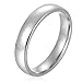 Besteel Stainless Steel Womens Mens Plain Wedding Band Ring Polished 4mm Size 9