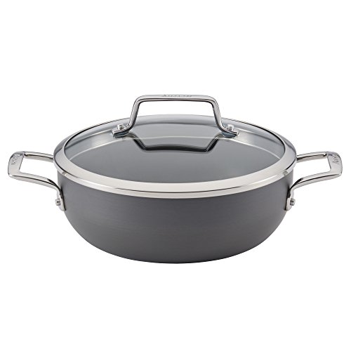Anolon Authority Hard Anodized Nonstick 3-1/2-Quart Covered Casserole, Gray