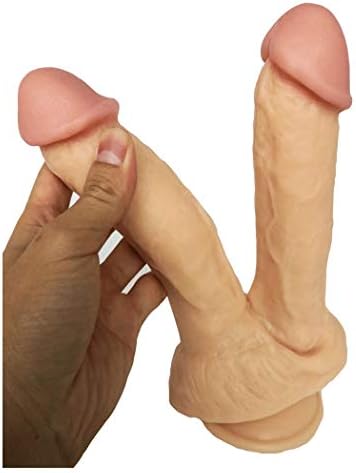 HUIJIAN S#oft%-Péni* S Flesh-colored Double-headed Environmentally Friendly PVC Material Suction Cup Waterproof D-i-l&dM.Mâ&stü%rbât&õr Product 21 * 4.5cm (color : Flesh, Size : 21 * 4.5cm)