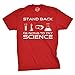 Mens Stand Back I'm Going to Try Science T Shirt Funny Nerdy Tee For Geeks,Large,Red