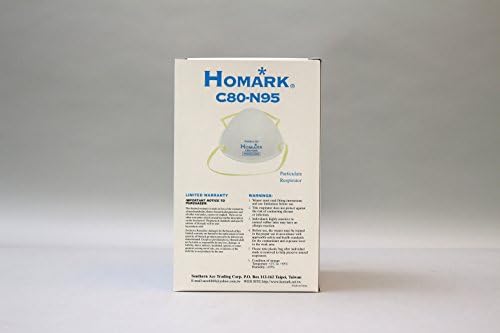 Homark C80-N95 NIOSH N95 Particulate Respirator Mask
