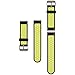Universal 18mm 20mm 22mm 24mm Width Silicone Watch Band Replacement, Quick Release Rubber Watch Bands for Men & Women (20mm, Black-Green)