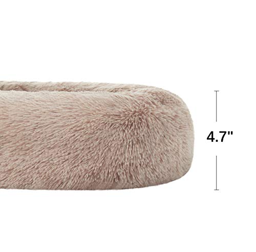 Love's cabin 20in Cat Beds for Indoor Cats - Heated Cat Bed with Machine Washable, Waterproof Bottom - Fluffy Dog and Cat Calming Cushion Bed for Joint-Relief and Sleep Improvement - Thumbnail 3