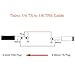Tisino 1/4 to 1/8 Stereo Cable, 3.5mm TRS to 1/4 inch TS Mono Interconnect Cable - Mono to Stereo Adapter - 6 Feet