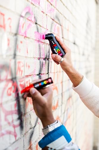 posca Paint Markers, 3M Fine Point Acrylic Paint Pens with Reversible Tips, Art Supplies For Gifts, Decorations Fabric, Metal, Glass, Wood and Canvas, Set of 15