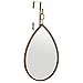 Amazon Brand – Rivet Rain Drop Oval Hanging Wall Mirror, 24 Inch Height, Weathered Finish
