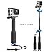 Calas Hand Grip Extendable Handheld Selfie Stick for GoPro Fits for GoPro 5 4 3+ 3 2 1 & Xiaomi Yi Camera (Blue)