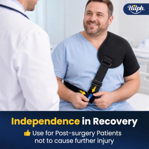 Hilph Cooling Shoulder Cuff Flexible with Velcro Closure for Rotator Cuff, Tendonitis, Shoulder Pain, Postoperative Recovery, Large