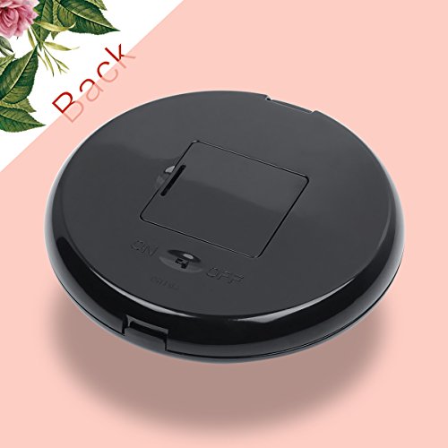 Lighted Travel Makeup Mirror, 1x/10x Magnifying Mirror, Handheld Folding Compact Mirror with LED Lights for Cosmetic, Camping, Personal Use and Travel