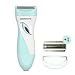 ZOOMMATE Electric Shaver for Women, Wet or Dry Use Electric Razor, Bikini Trimmer Body Cordless Hair Removal for Legs Underarms Rechargeable Valentine Gifts (Green) (G1)
