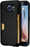 Galaxy S6 Wallet Case - Vault Slim Wallet for Galaxy S6 by Silk - Ultra Slim Protective Wallet Cover (Black Onyx)