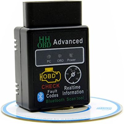 Funrover OBD OBD2 OBDII ELM327 Auto Diagnostic Code Scanner Tool Reader Engine Light Check Wireless Data Feed Tester To Your Cell Phone Compatible With Android & Windows Devices (bluetooth obd2) (OBDII Bluetooth)