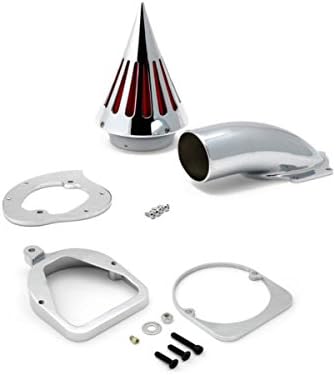 Krator Chrome Spike Cone Air Cleaner Intake Filter Kit for 1998-2007 Honda ACE 750 Honda Spirit 750 VT750DC Cruiser Motorcycle