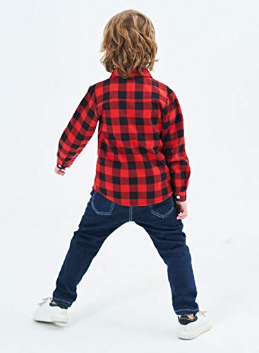 2 Little+Girls+Sleeve+Button+Flannel