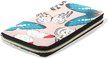 Women Credit Card Holder Zipper Clutch Wallet Purse Handbag Corlorful Butterfly