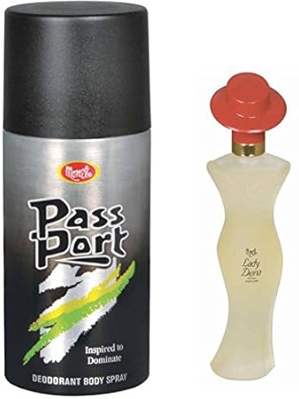 Monet Gift Set Passport Deo and Laidy Diana Perfume