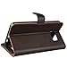 Note 5 Case, Abacus24-7 Samsung Galaxy Note 5 Wallet with Flip Cover and Stand, Brown