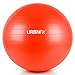 URBNFit Exercise Ball - Yoga Ball in Multiple Sizes for Yoga, Pilates, Pregnancy, Stability - Anti-Burst Swiss Balance Ball w/Quick Pump – Office Ball Chair for Home and Gym – 26 Inch - Red